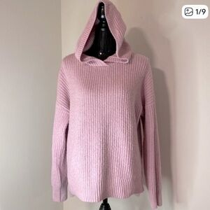 Rachel Zoe Light Pink Knit Hoodie Sweater